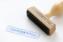 Image of a Confidentality stamp